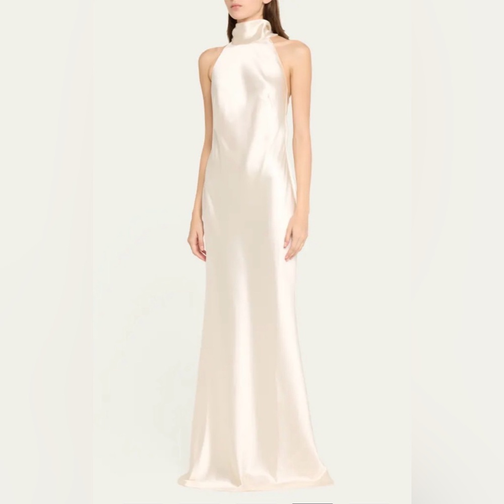 Ralph Lauren Collection Chilton stretch satin halter gown